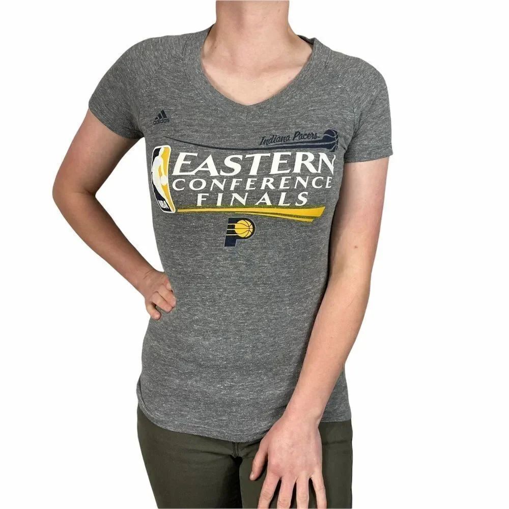 adidas grey v neck eastern conference t shirt